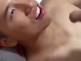 Gay Asian boy tries out gay sex with a European man