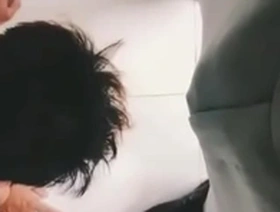 Asian slave serves her superior boss in the office