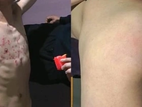 Asian boy gets flogged and spanked after a wax treatment