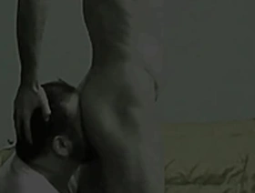 Lucky slave gets dominated and cums hard in the dark