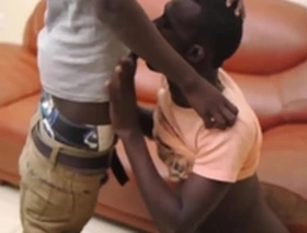 Skinny African amateur guys giving blow jobs and hand jobs