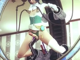 Japanese sissy crossdress gets fucked by Venti in this anime porn