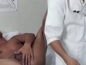 Young Asian doctor gives medical treatment with anal toy to his patient