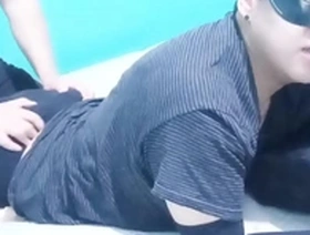 Gay amateur enjoys pleasure while playing video games with a dildo in his ass