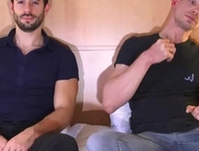 Two hot neighbors get serviced in a gay porn scene: Jan and Seb