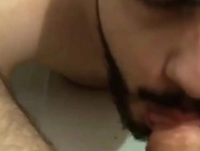 Young Turkish gay enjoys sucking and swallowing Arab cock for money in Istanbul