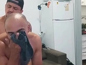 Gay sex for money: Big dick bear and rough guy with big ass