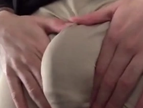 Japanese uncut cock jerk off and cum