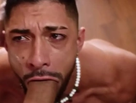Leandro rough fucks mike bebecito's throat and ass