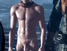 Hot naked 3d male character in game