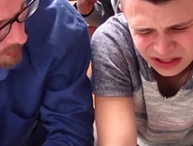 DP fucked twink gets punished for stealing with his daddy