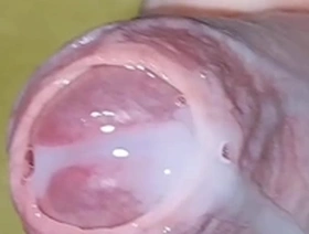 Close up cumshot pov