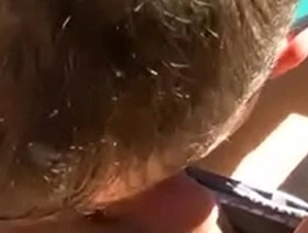 Adult male pissing gay Chris drinks down another super hot blast of