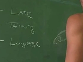 Gay threesome in the classroom