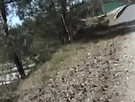 Humping the street on a bridge over the highway