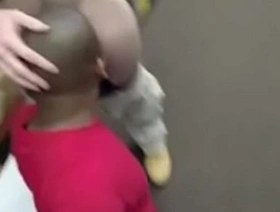 Gay blowjob from behind Desperate man does anything for money