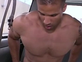 Blindfolded fellow is tricked by a homo hunk into having blowjob